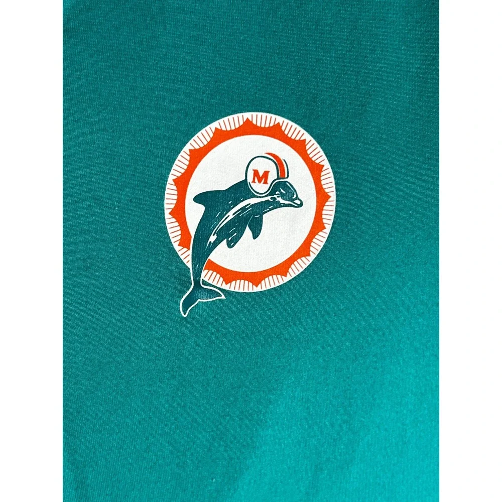 Nike Miami Dolphins NFL Dri-FIT T-Shirt Mens XL Aqua Teal Short Sleeve Logo Tee - Picture 9 of 11